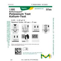 Product Image of potassium-test method: reflectometry with test rods and reagent, 50 tests, 0.25 - 1.2 g/l K Reflectoquant®