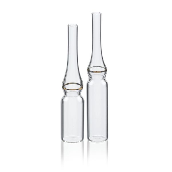 DWK Wheaton 2 ml Cryule, pre-scored, clear, Boro, with gold band, 144 pc/PAK