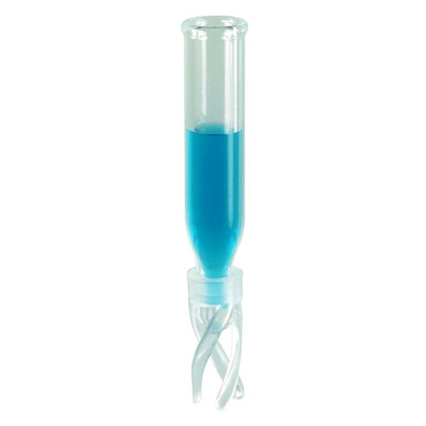 Microsolv Micro Inserts 200 μl fill volume, clear glass, deactivated, conical, high precision point, 6 x 29 mm OD, with Spring, For use in 8mm, Push 