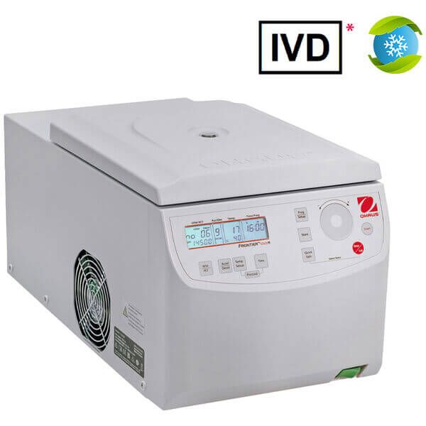 Ohaus Frontier 5000 Micro-Zentrifuge FC5515R IVD, 230V, Höchstlast 44 x 1,5 / 2,0 ml, 12 x 5 ml, max 15200 rpm, ohne Rotor, mit Kühlfunktion