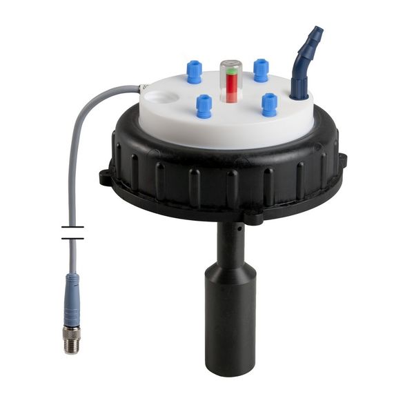 SCAT SafetyWasteCap S95, electronic level control, 4x 2.3/3.2 mm OD, 1x 6.4 - 9 mm ID + connector for exhaust filter