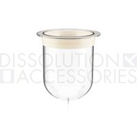Product Image of Vessel 1L, Clear Plastic Footed, w/ cent. ring, for Distek