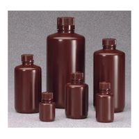 Product Image of Boston Narrow Neck Bottle, HDPE, 250 ml, brown, with Screw Cap 24 mm, 250 pc/PAK