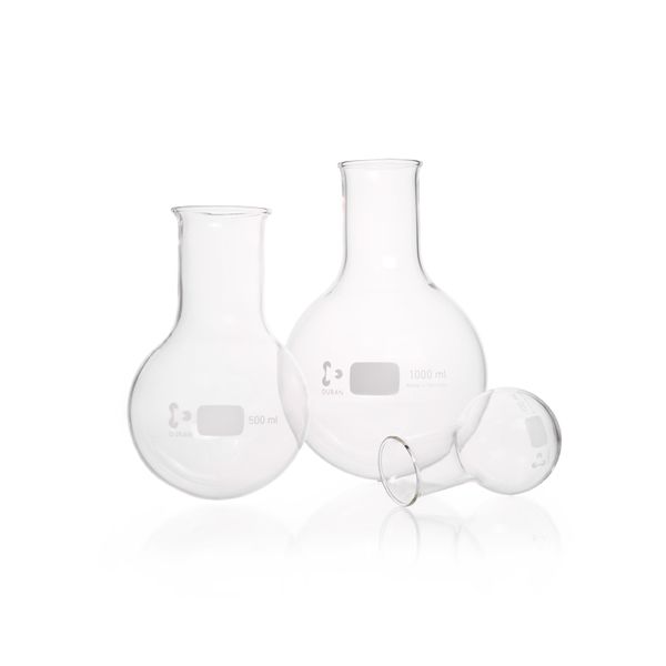 Duran Group Weithalsrundkolben, Glas, 100 ml, mit Bördelrand, 10 St/Pkg
