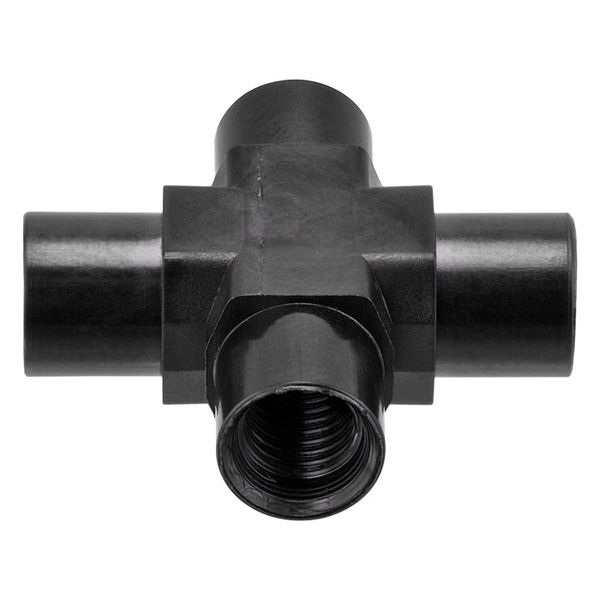 Microsolv Cross, Carbon PEEK Endure, High Pressure, 1/4-28 Scew Thread, Bore 1.0 mm, round, internal X Flow Pattern, for 1/16'' Tubing, 10 pc/PAK
