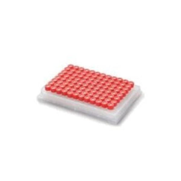 Thermo Fisher Scientific WebSeal 96-Well-Platten-Kit, klar, 400 μl, mit Schnappdeckel mit Silikon/PTFE Septum 45° vorgeschlitzt