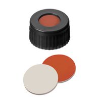 Product Image of Kurzgewindekappe, ND9 PP, schwarz, 1,0 mm, RedRubber/PTFE beige, geprüfte IH-Qualität, 1000/PAK