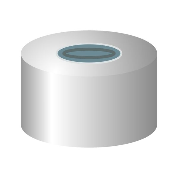 Macherey-Nagel ND13 Alu Bördelkappe, silber, Loch Butyl dunkelgrau/zentrische PTFE-Laminierung grau, Härte: 50° shore, A Septendicke: 2,0 mm, 100 St/