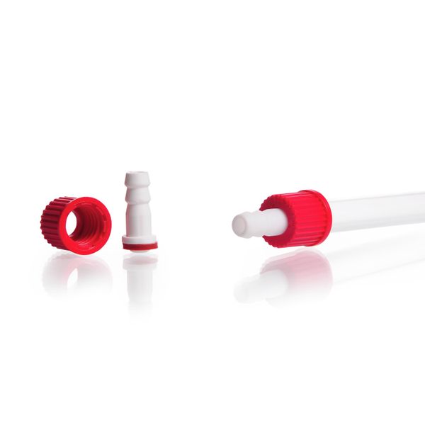 Duran Group Plastic hose connection, complete with screw cap, straight, GL 14, 100 pc/PAK