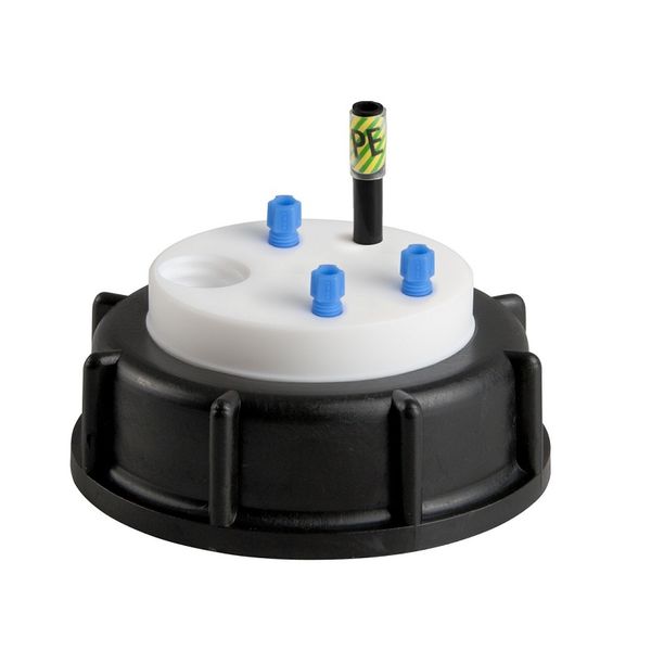 SCAT SafetyWasteCap, S70/71, 3x 2,3/3,2 mm AD, Erdungsanschluss + Anschluss für Abluftfilter