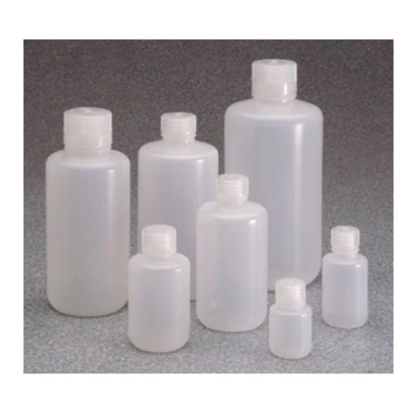 Nalgene Thermo Scientific Boston Narrow Mouth Bottle, LDPE, 125 ml, with Screw Cap 24 mm, 500 pc/PAK