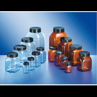 Wide Necked square container, PVC, 1000ml without screw closure, crystal clear,, old No.: KA31070599