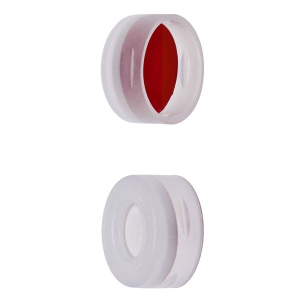 Microsolv Snap Cap natural, 11 mm, with white Sil/red PTFE Preslit Fitted Septa (Y), 100 pc/PAK