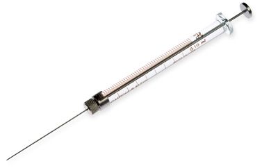 Hamilton 100 μl, Modell 1710 RN-S Spritze, 22s Gauge, 51 mm, point style 2, max. Druck 1000 psig (68.9 bar), max. Temperatur 50°C/122°F, mit 