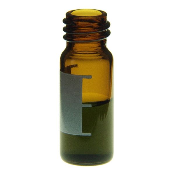 Microsolv Vial amber, 2 ml, Screw Thread 10 mm, Write-on Patch, deactivated, 100 pc/PAK