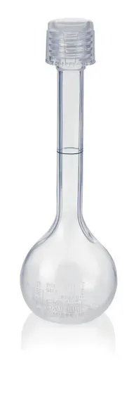 Brand GmbH & Co. KG Volume flask, PFA, Class A, DE-M, 50 ml, GL 18, with screw cap, highly transparent, Class A tolerances, DIN EN ISO 5215