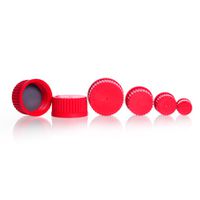 Product Image of Screw cap/PBT, red for DIN-thread GL 18, 10 pc/PAK