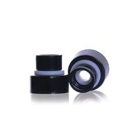 Product Image of The WHEATON Connection, screw thread connector, 20-400 and 20-400, black PF cap, 6/PAK