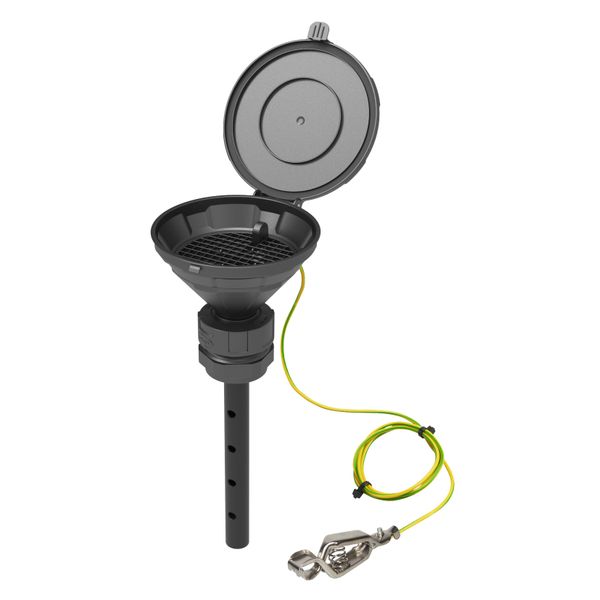 SCAT Deckeltrichter ''MARCO'', V2.0, S51, HDPE elektr. ableitfähig, Lanze, Sieb, Trichter 140 mm