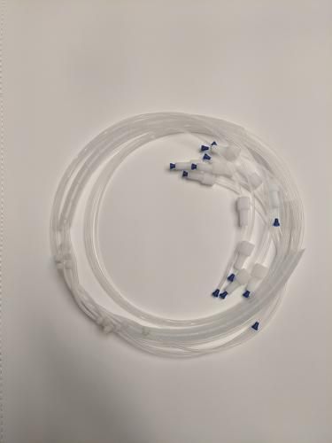 QLA Tubing Set for 6 Position Distek Evolution 4300 Syringe Pump. Includes 6 lines with fittings for replacement section