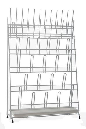 Bochem Draining rack, PVC coated, 420x160x610mm, 44 test tubes and flasks