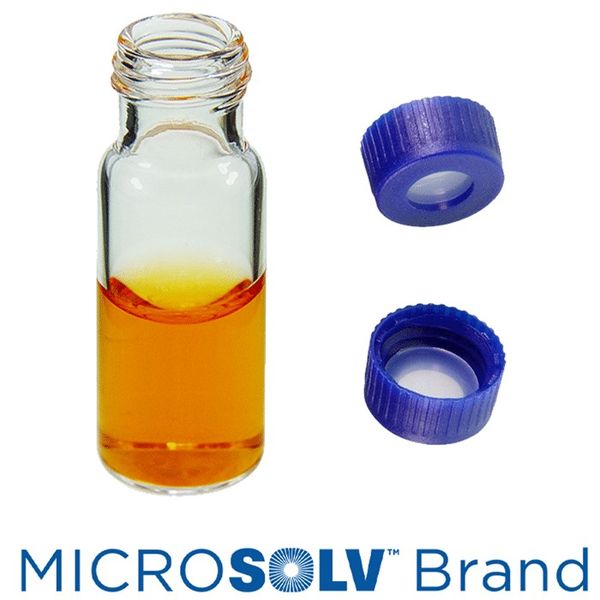 Microsolv EPP, Vial, clear, 2 ml, Screw Cap blue with Sil/TEF Septa, deaktiviert, 100 pc/PAK