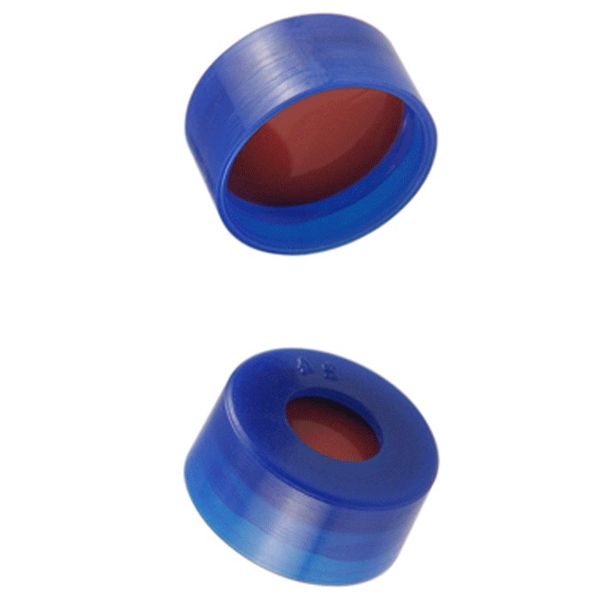 Microsolv Snap Cap blue, 11 mm, with red Sil/clear Teflon Fitted Septa, 1000 pc/PAK