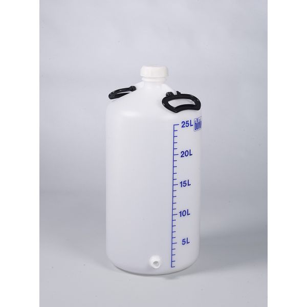 Bürkle Storage bottle w/ threaded connection, HDPE, 25 l, w/ cap, old No. 0402-25