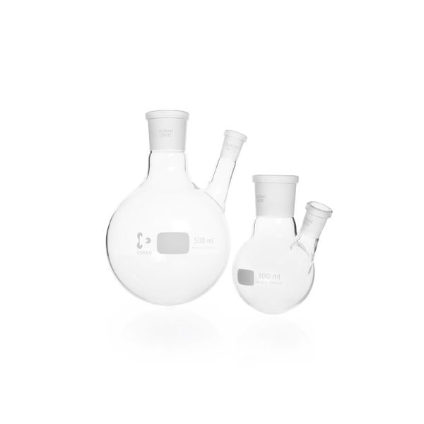 Duran Group Zweihals-Rundkolben, Glas, Mitte NS 29/32, Seite NS 14/23, 250 ml