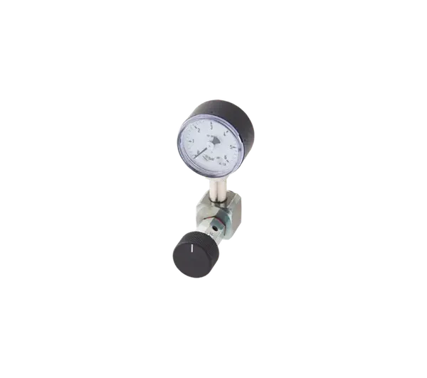 KNF Feinregulierventil mit Manometer, für N035AN.18,N035.3/N035.1.2AN/AT.18
