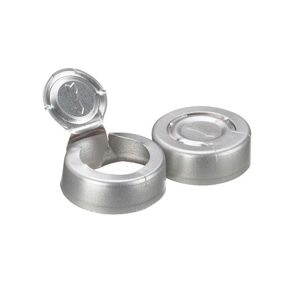 DWK Wheaton Aluminum cap, natural, with tear-off, without insert, 20 mm OD, 1000 pc/PAK