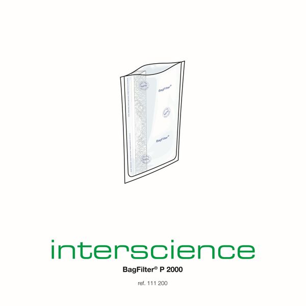 Interscience Filterbeutel BagFilter P 2000, 2000 ml, 250 x 380 mm, 16 x 25 St/Pkg, Seitlicher Filterbeutel mit eingebautem Verschluss