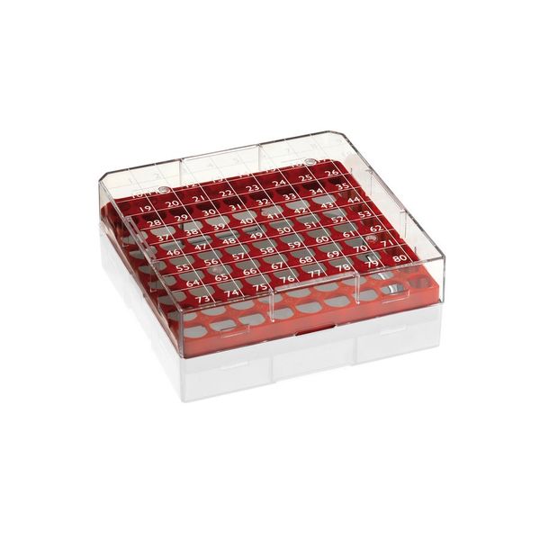 Ratiolab Kryo-Boxen, PC, Raster 9 x 9, blau, 132 x 132 x 52 mm, 5 St/Pkg