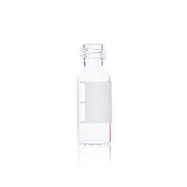 DWK Wheaton Chromatographie Fläschchen, 12x32 mm, klares Boro, Beschriftungsfeld, 8-425 Schraubgewinde, Reinraum, 100 St/Pkg