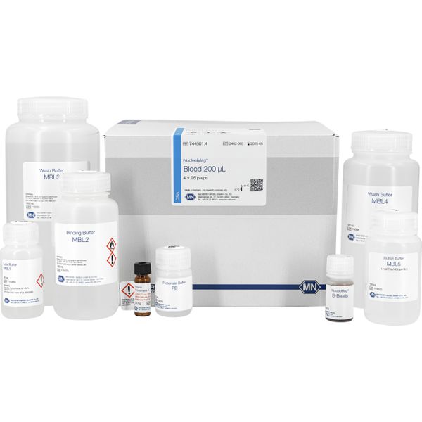 Macherey-Nagel NucleoMag Blood 200 μL, 4x 96 Präps für die Aufreinigung von genomischer DNA aus Blut