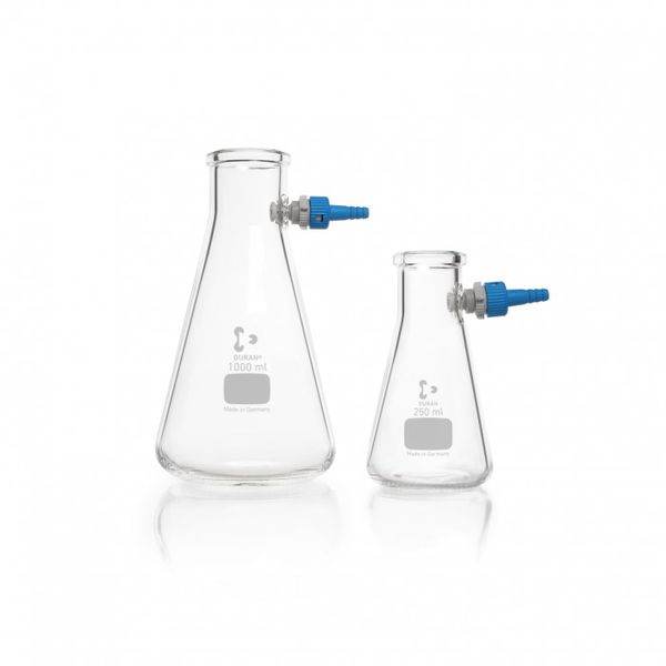 Duran Group Filtering flask, Duran, glass, 100 ml, Erlenmeyer form, montage-set, 10 pc/PAK
