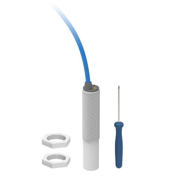 SCAT Capacitive rod Sensor, PTFE, M12x1, Sensor length: 70mm with LED Display, for ATEX Zone 0, ATEX Ex II 1G Ex ia IIC T1-T6 Ga