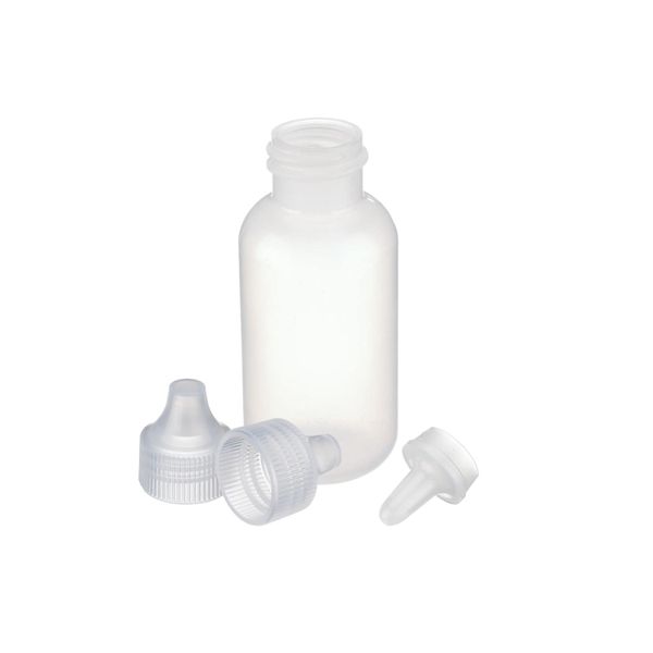DWK Wheaton Tropfflasche, 30ml, natur, LDPE, inkl. Strahlspitze und PP-Schraubkappe 20-410, 32 x 85 mm, 144 St/Pkg