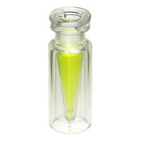 Product Image of Snap Top Vials, Plastic. Clear, 300ul MicroVial, TPX. An 11mm snap-ring and 12x32mm OD, for use as an autosampler vial, MicroSolv Brand, 100pc/PAK