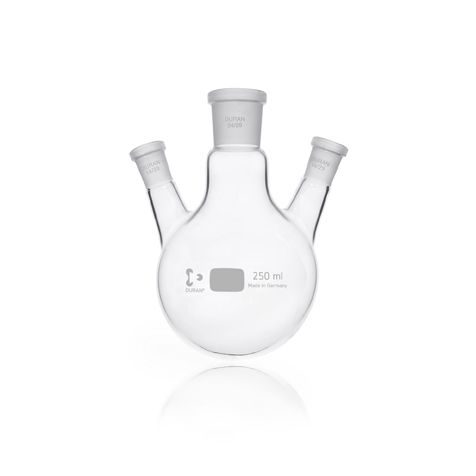 Duran Group Dreihals-Rundkolben, Glas, Mitte NS 24/29, Seiten NS 14/23, 250 ml