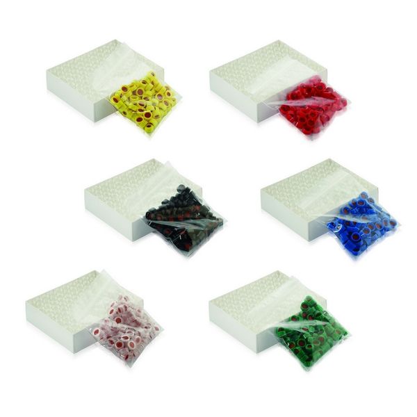 DWK Wheaton 1.8 ml vial, clear, 12 x 32 mm, boro, natural cap and septum PTFE/silicone red, 100 pc/PAK