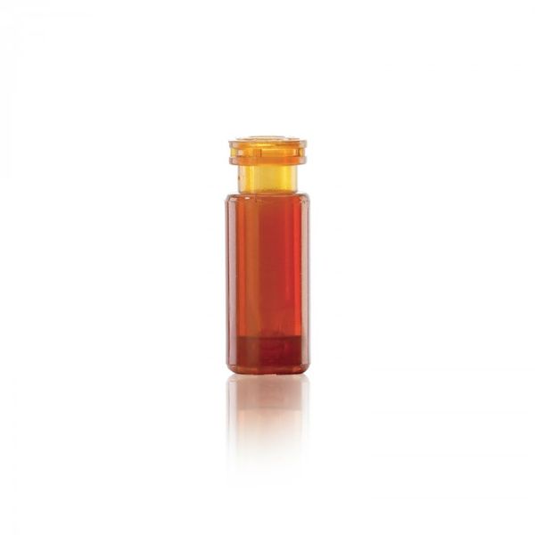 DWK Wheaton Glass/plastic vials , brown, 100 μl insert, snap/flanged rim, 11 mm closure, 12 x 32 mm, 100 pc/PAK