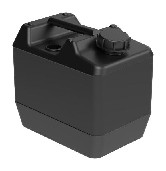 SCAT Kanister 10 Liter, S60/61, PE-HD elektrisch ableitfähig, mit integrierter, verschweißter Sensorhalterung für M30 Sensor, Sensorgehäuse aus PE-HD