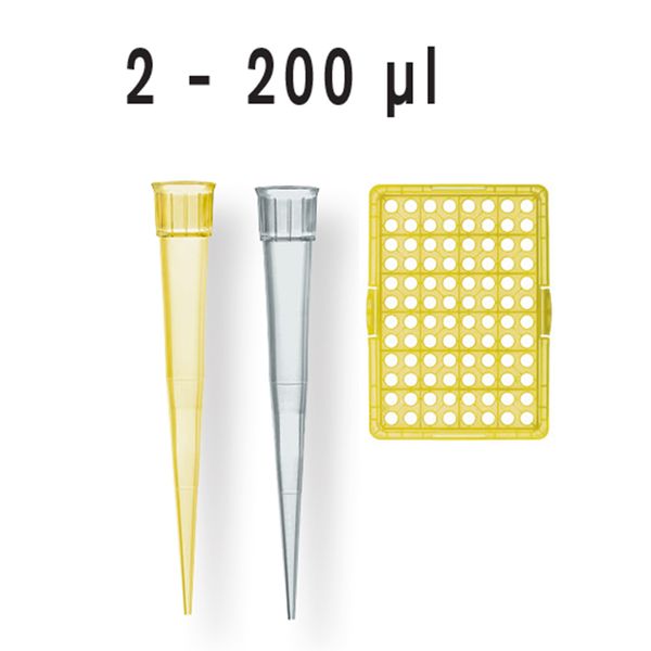 Brand GmbH & Co. KG Pipettenspitzen, lose, im Beutel, XXL, 2 - 200 μl, PP, gelb, Cert. LS-Q, unsteril, 10 x 1000 St/Pkg