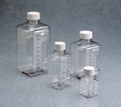 Nalgene Thermo Scientific Invitro Biotainer Flasche, PETG, quadr., 5 L, 166 x 290 mm, m. Schraubv. 48 mm, steril, 6 St/Pkg