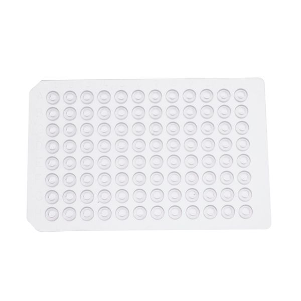 DWK Wheaton Dünne, vorgeschnittene Silikon-Verschlussmatte für 96-Well Mikroplatte, runde Well, PTFE-Barriere, EVA