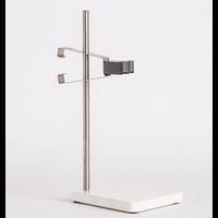 Elektrodenstativ, Grundplatte 170 x 170 mm, PVC weiß, Stabhöhe 300 mm, inkl. Elektrodenhalter, 