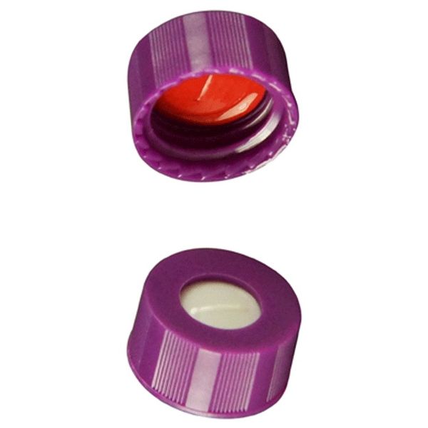 Microsolv Screw Cap purple, with SOFT-Guard Septa SIL/PTFE, knurled, slit, 1000 pc/PAK