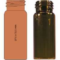 Product Image of 30mL Screw Neck Vial N 24 outer diameter: 27.5mm, outer height: 72.5mm amber, flat bottom, 100/PAK