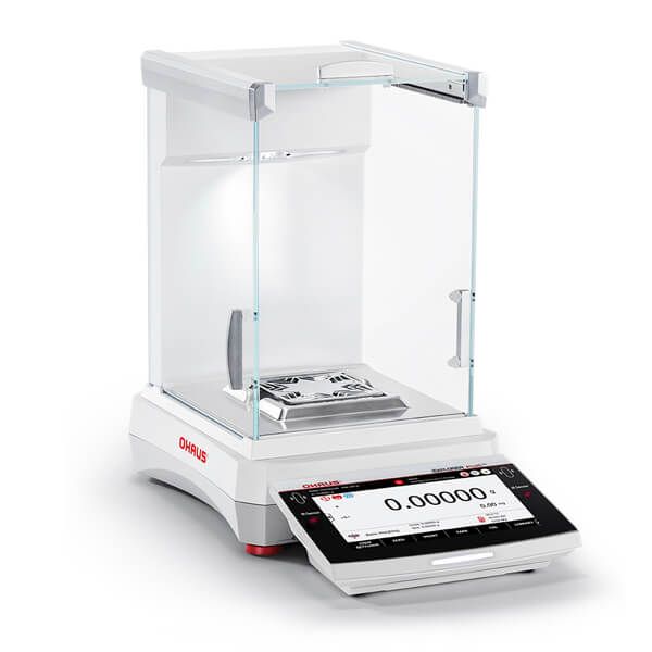 Ohaus Semi-mikro Waage Explorer Plus EXP125DM/AD, Ablesbarkeit (d) 0,01mg/0,1mg, Wägebereich 82g/120g, EU-Zulassung